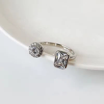 Dual Muse Adjustable Ring - 925 Silver