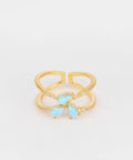 The Jazzy Owl Eden Adjustable Ring - Gold Plated - The Local Space