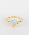 The Jazzy Owl Opal Pop Adjustable Ring - Gold Plated - The Local Space