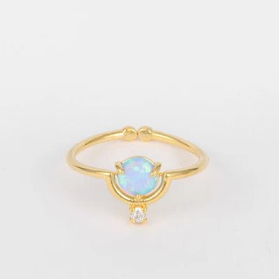 The Jazzy Owl Opal Pop Adjustable Ring - Gold Plated - The Local Space