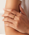 The Jazzy Owl Pearl Trace Ring Adjustable Ring - 18K Gold Plated - The Local Space