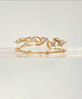 The Jazzy Owl Soft Halo Adjustable Ring - Gold or Silver Plated - The Local Space