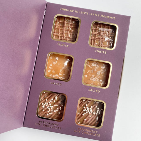 Merry & Bright Holiday Mix | 6 Piece Assorted Caramels