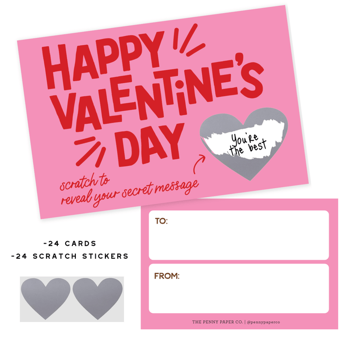 Valentine Scratch-Off Cards, 24 pk (SALE) - The Local Space