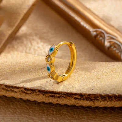 Aura Shield Huggie Hoop Earrings