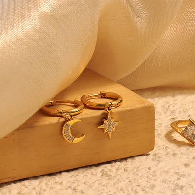 Midnight Magic Hoop Earrings