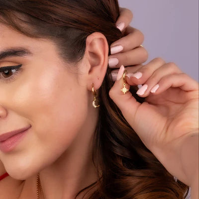 Midnight Magic Hoop Earrings