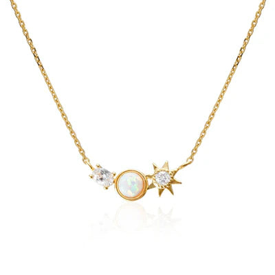 Moon Bud Necklace - Gold Plated