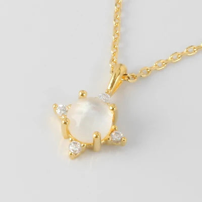 Moon Halo Necklace - Gold Plated