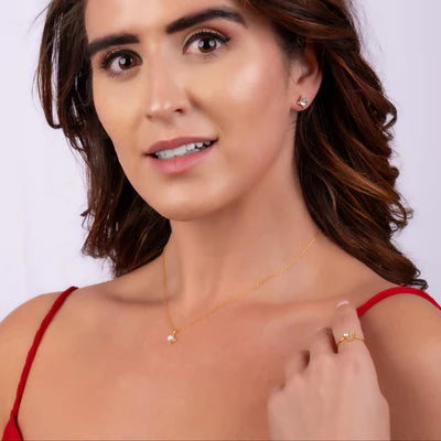 Moon Halo Necklace - Gold Plated