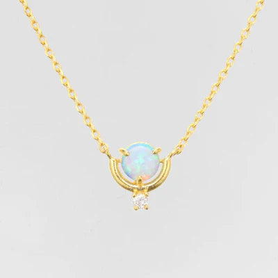 Opal Pop Necklace - Gold Plated