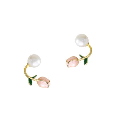Rosy Whispers Stud Earrings