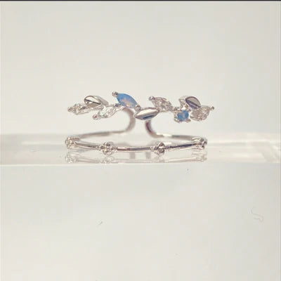 The Jazzy Owl Soft Halo Adjustable Ring - Gold or Silver Plated