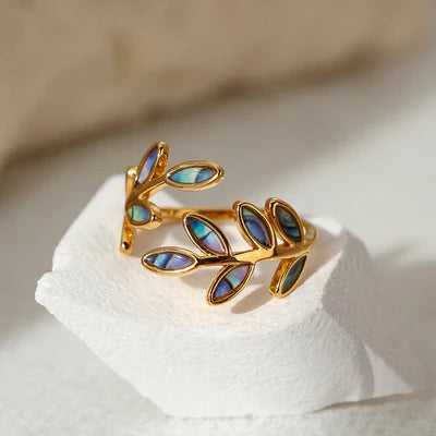 The Jazzy Owl Wild Petal Adjustable Ring - 18K Gold Plated