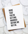 Top Hat and Monocle Rude But Ok Greeting Card - The Local Space