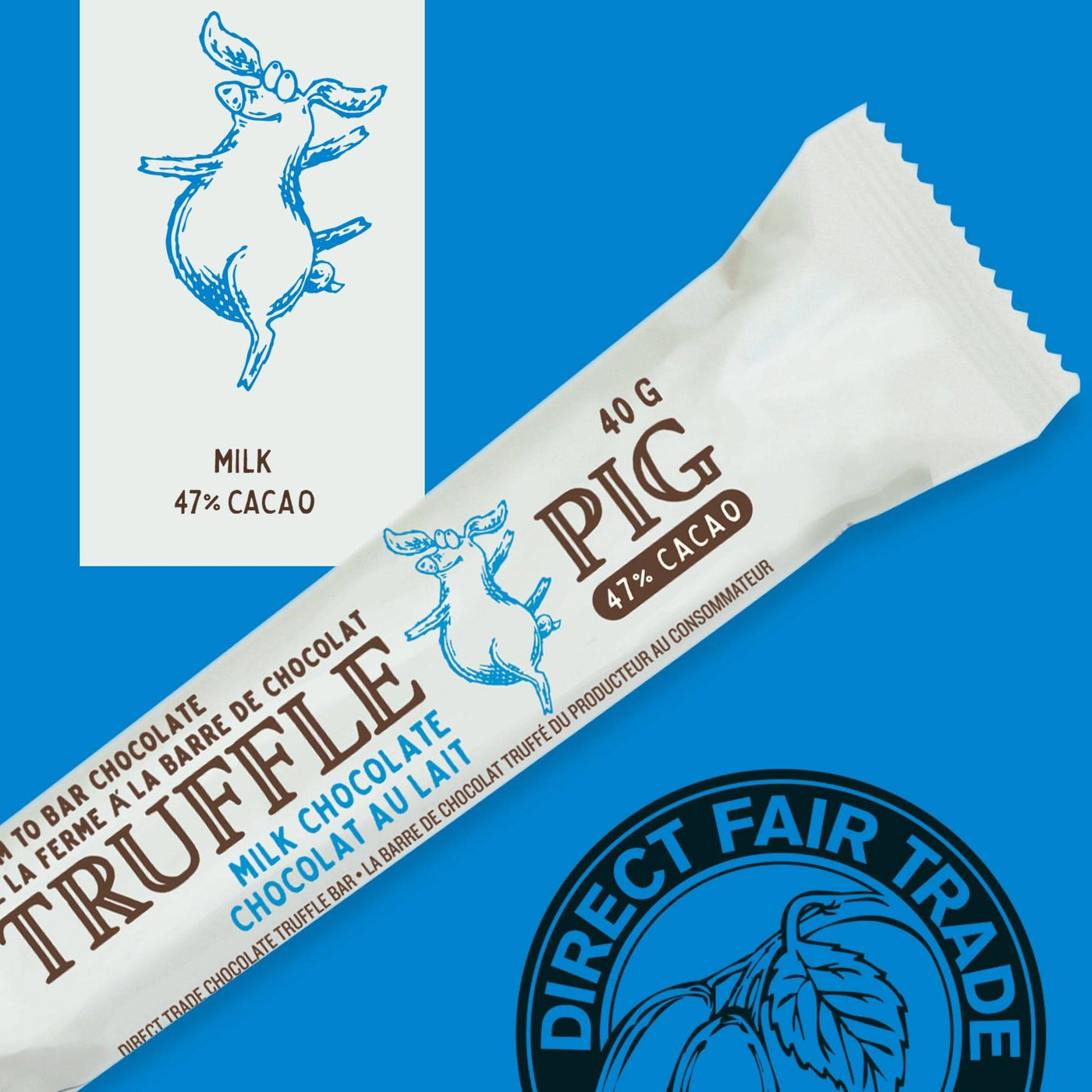 Truffle Pig | 47% Milk Chocolate Bar - The Local Space