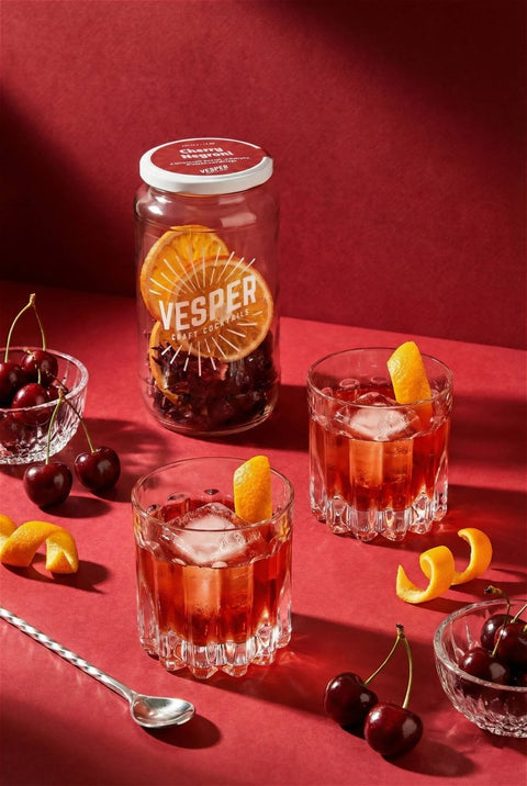Vesper Craft Cocktails Cherry Negroni - Craft Cocktail and Mocktail Infusion Jar - The Local Space