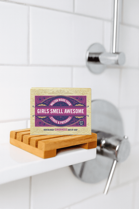 Walton Wood Farm Corp. Girls Smell Awesome Citrus & Patchouli Bar Soap - The Local Space