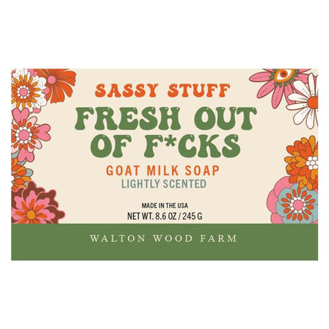 Walton Wood Farm Fresh Out of Fucks Goat Milk Bar Soap - The Local Space