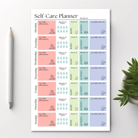 Weekly Self - Care Planner - The Local Space