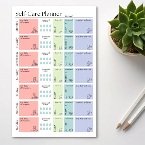 Weekly Self - Care Planner - The Local Space