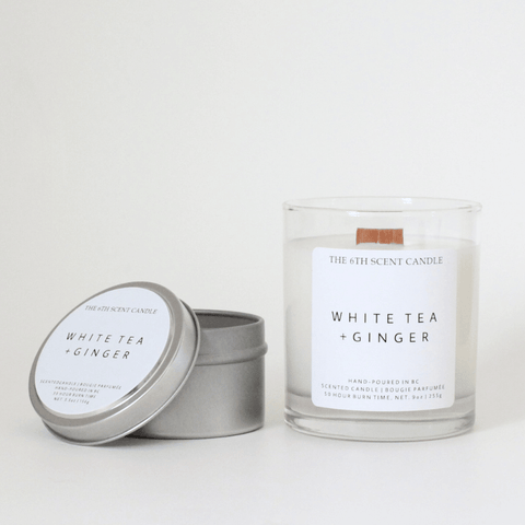 White Tea Ginger | Wood Wick Soy Candle - The Local Space