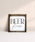 Beer Please Mini | Wood Sign - The Local Space