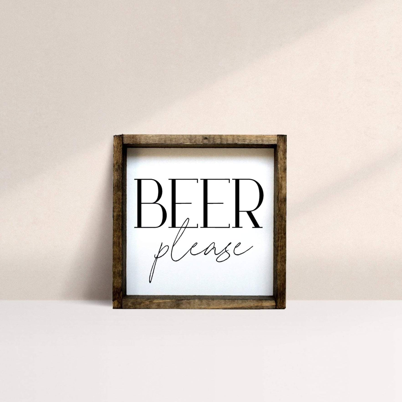 Beer Please Mini | Wood Sign - The Local Space
