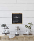 Coffee Noun | Wood Sign - The Local Space