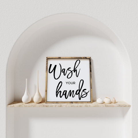 Wash Your Hands | Wood Sign (SALE) - The Local Space