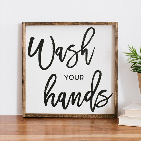 Wash Your Hands | Wood Sign (SALE) - The Local Space