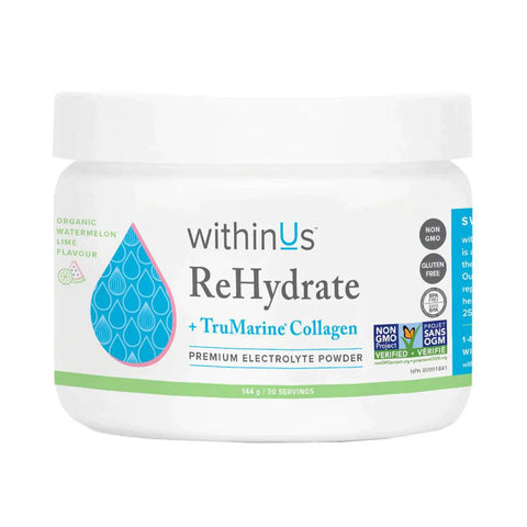 withinUs ReHydrate + TruMarine® Collagen – Premium Electrolyte Powder - The Local Space