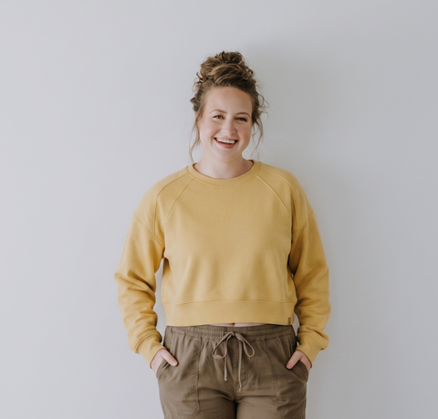 TenTree Bluffs Cropped Crew - Dusk Yellow