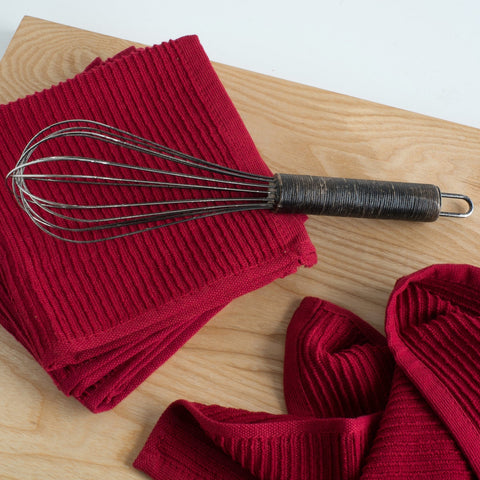 Ripple Carmine Red Dishcloths | Set of 2 - The Local Space