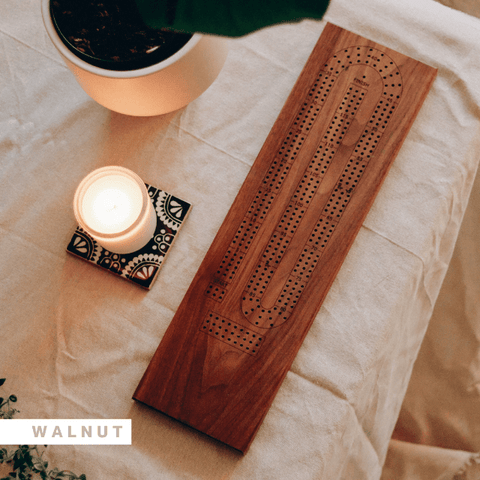 Custom Engraved Wooden Cribbage Board with Cards & Pegs - The Local Space